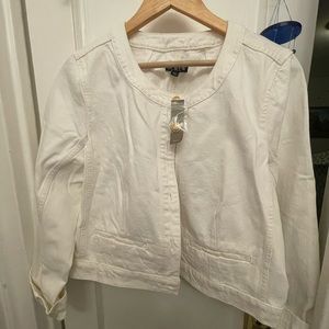 NWT Louisa Lady Jacket in White Denim